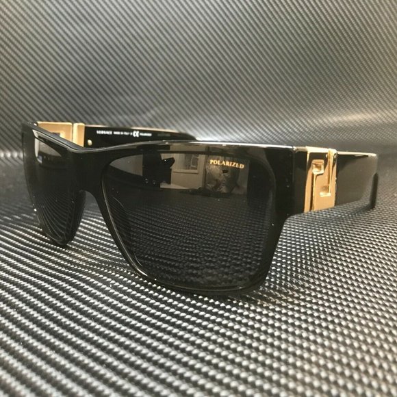 Versace Men's Black Polarized Sunglasses! New!